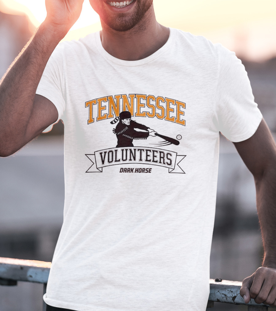 Tennessee Volunteers Dark Horse Baseball Player T-Shirt