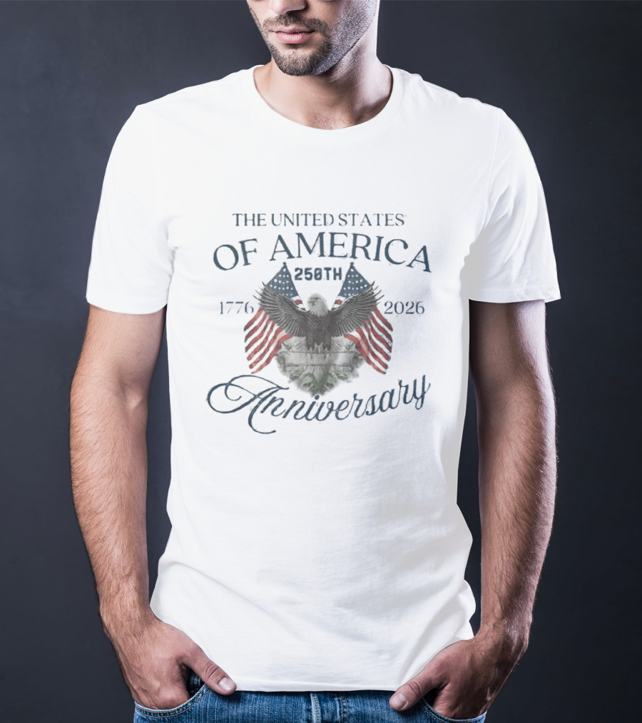 The United States Of America 250th Anniversary 1776 2026 With Eagle And Mount Rushmore T-Shirt