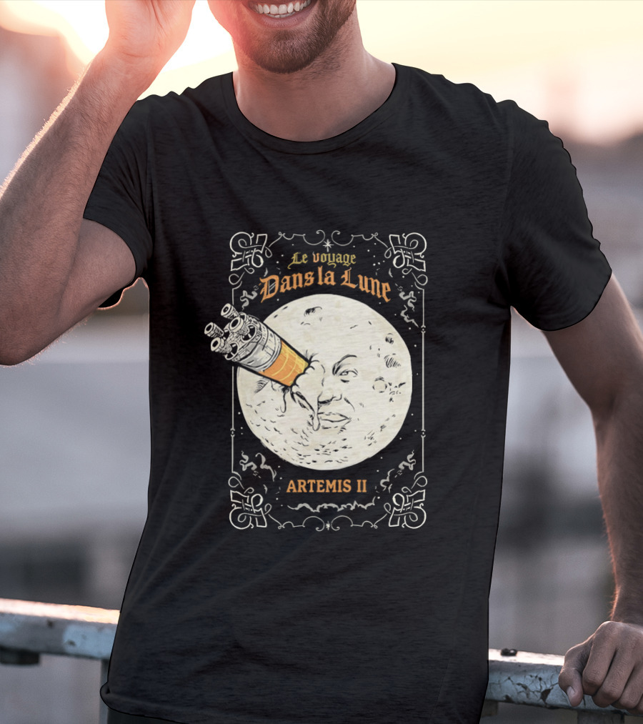 Le Voyage Dans La Lune Artemis II Moon Exploration T-Shirt