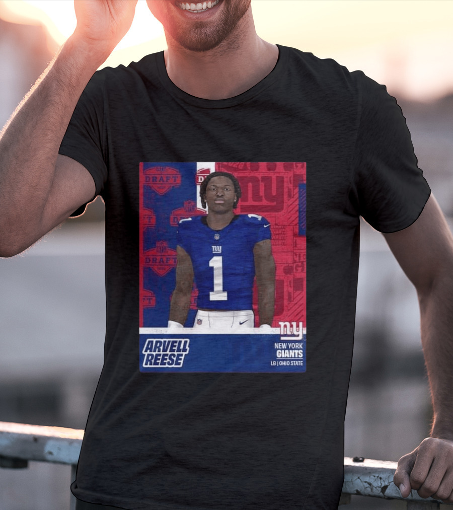 2026 Draft New York Giants Arvell Reese Round 1 Pick 5 LB Ohio State T-Shirt