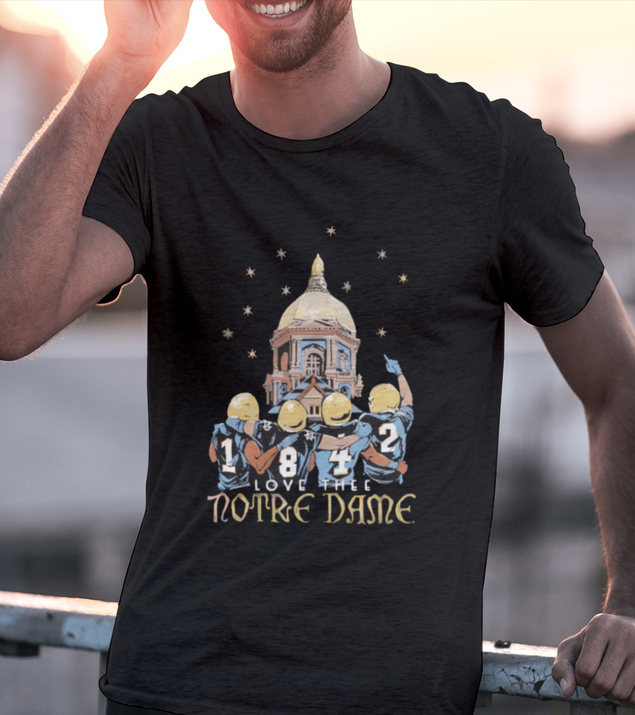 Notre Dame Fighting Irish Love Thee Notre Dame 2026 Football Team Dome Stars T-Shirt