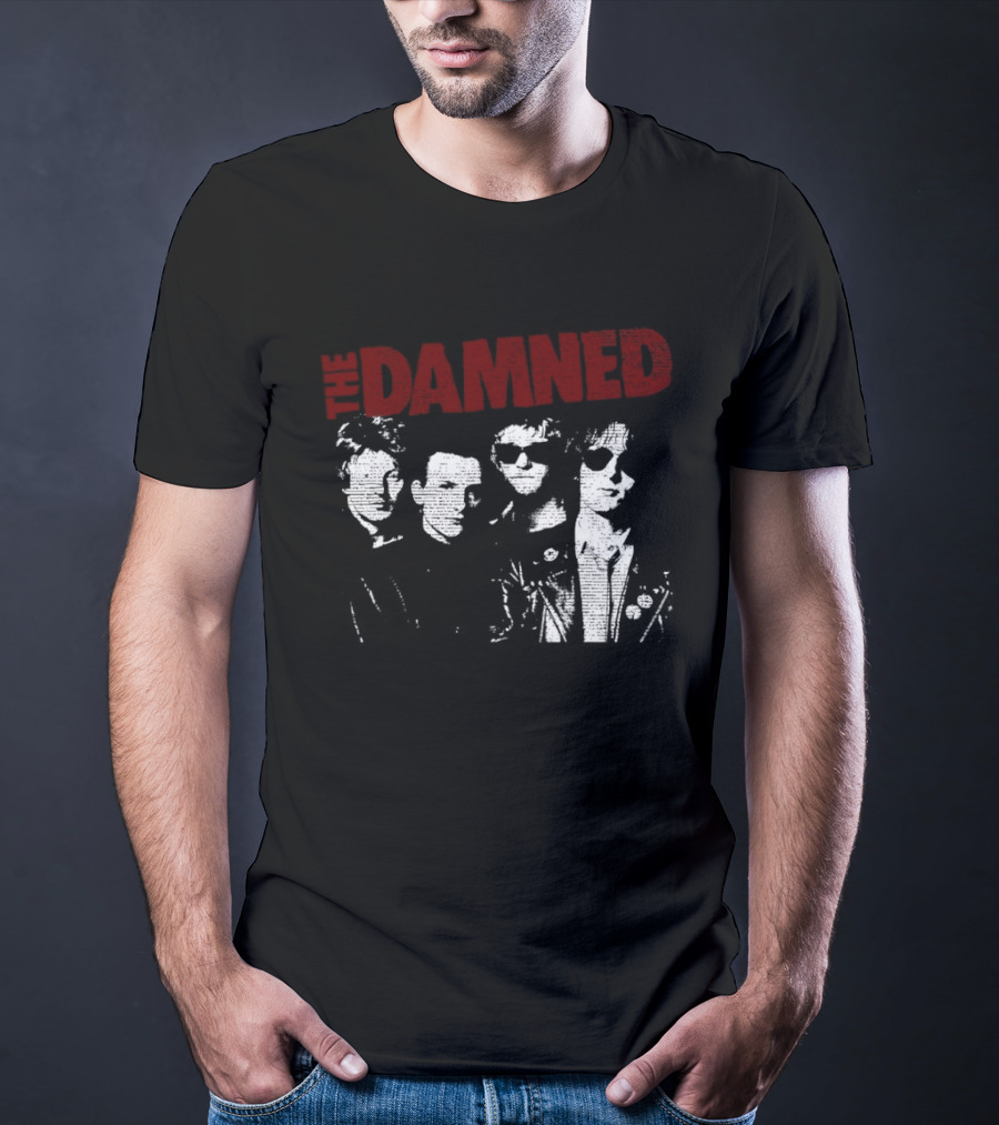 Dave Vanian Captain Sensible Brian James Rat Scabies The Damned Band Members T-Shirt