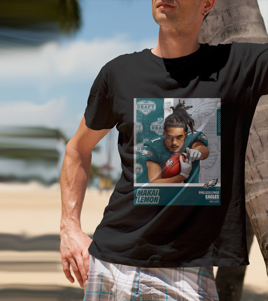 Philadelphia Eagles Makai Lemon WR USC 2026 NFL Draft Pick 20 T-Shirt