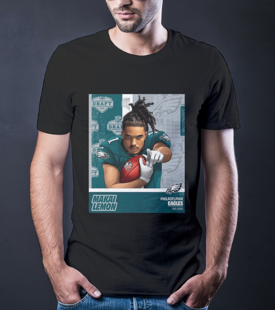 Philadelphia Eagles Makai Lemon WR USC 2026 NFL Draft Pick 20 T-Shirt