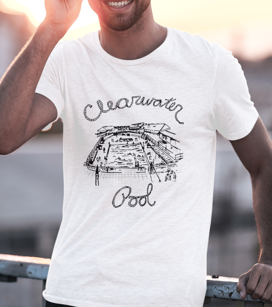 Clearwater Pool Vintage Hand Drawn Stadium T-Shirt