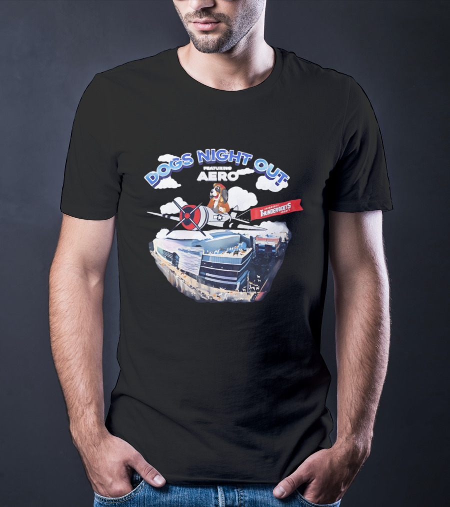 Evansville Thunderbolts Dogs Night Out Featuring Aero Event T-Shirt