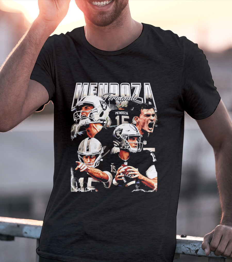 Fernando Mendoza Raiders 15 Retro 90s Bootleg T-Shirt