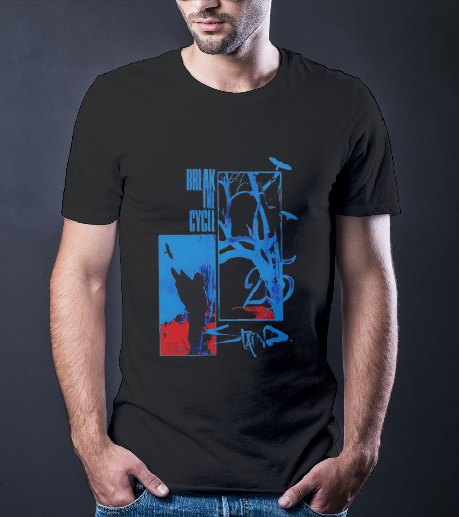 Staind Break The Cycle 25 Anniversary Peaceful Day Vibrant Blue Nature Scene T-Shirt