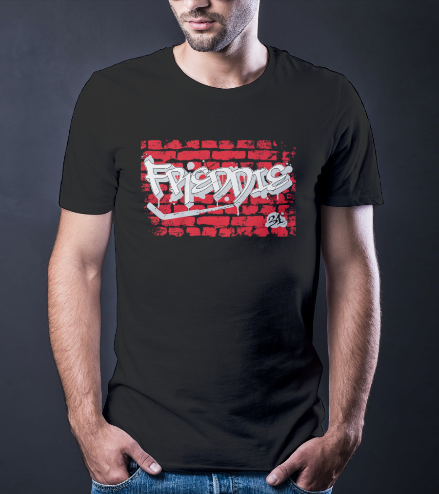 Frederik Andersen Freddie 31 Carolina Hurricanes Brick Wall Graffiti T-Shirt