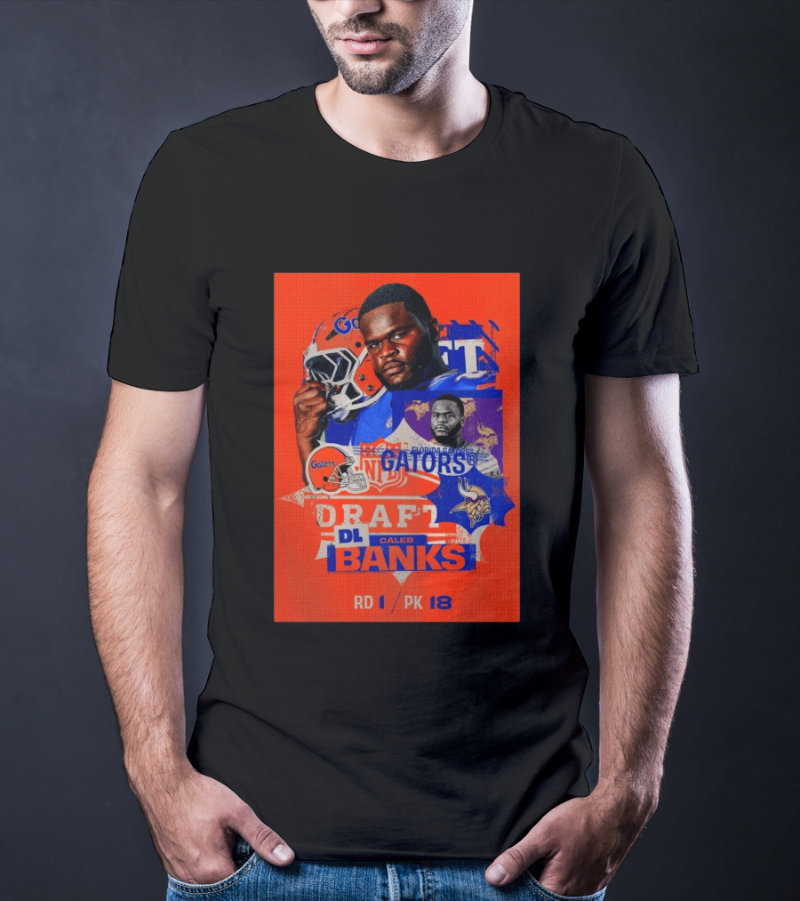 Florida Gators Football Caleb Banks NFL Draft DL Round 1 Pick 18 T-Shirt