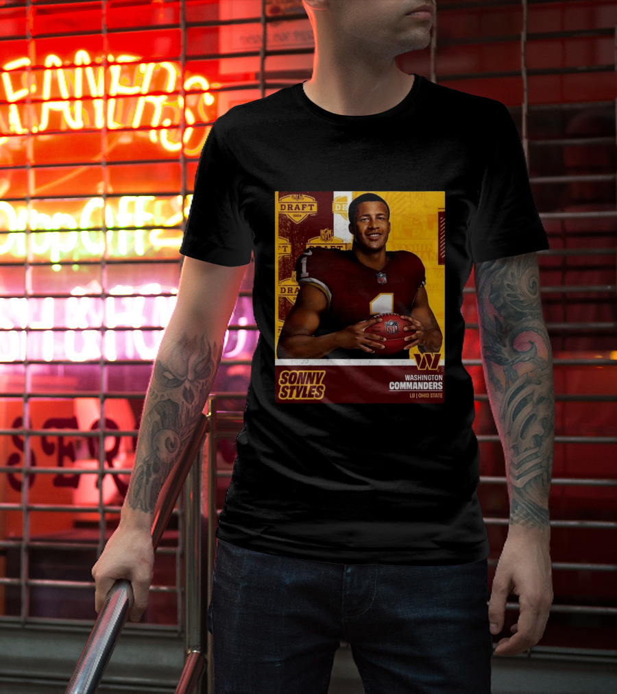 Sonny Styles Washington Commanders NFL Draft 2026 Ohio State Linebacker T-Shirt