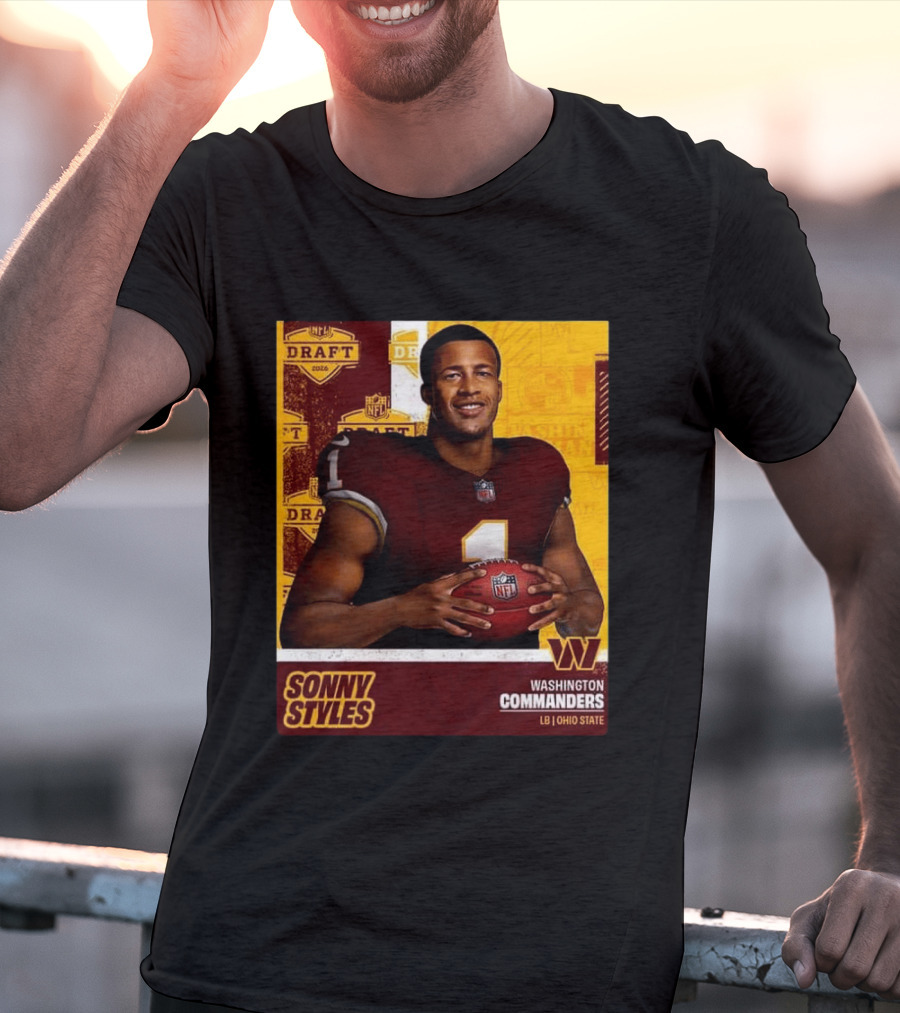 Sonny Styles Washington Commanders NFL Draft 2026 Ohio State Linebacker T-Shirt