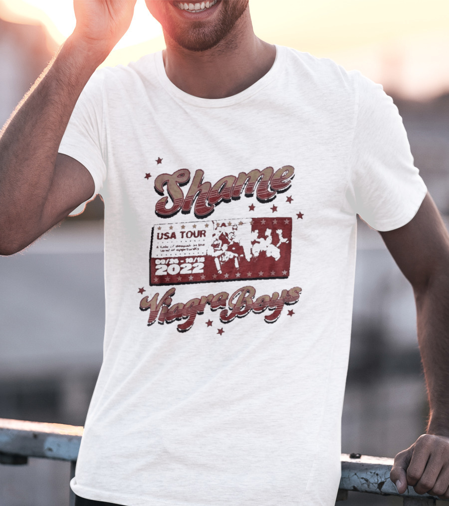 Shame Viagra Boys USA Tour 2022 Dates Stars T-Shirt