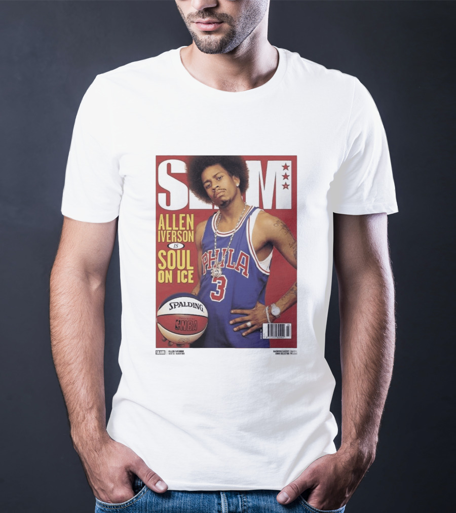 Allen Iverson Slam Cover Philadelphia 76ers Soul On Ice T-Shirt