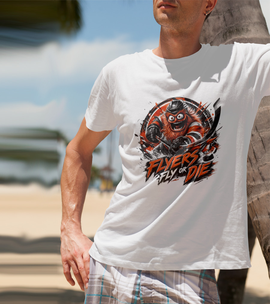 Flyers Hockey Gritty Flyers Fly Or Die NHL 2026 T-Shirt