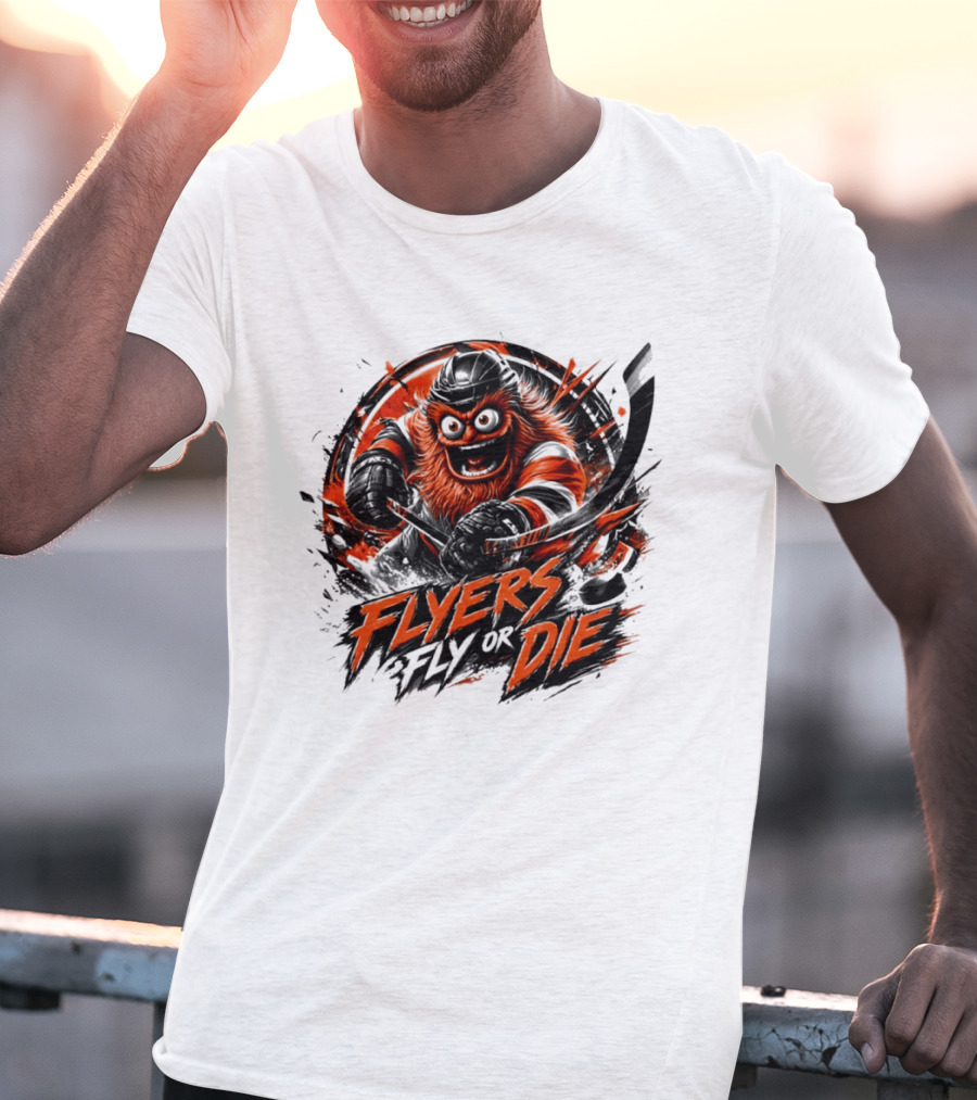 Flyers Hockey Gritty Flyers Fly Or Die NHL 2026 T-Shirt