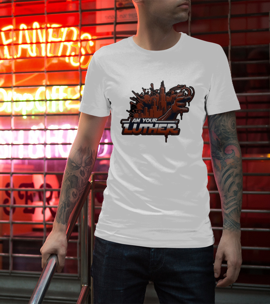 I Am Your Luther Urban Cityscape Graffiti Style Hand Gesture T-Shirt