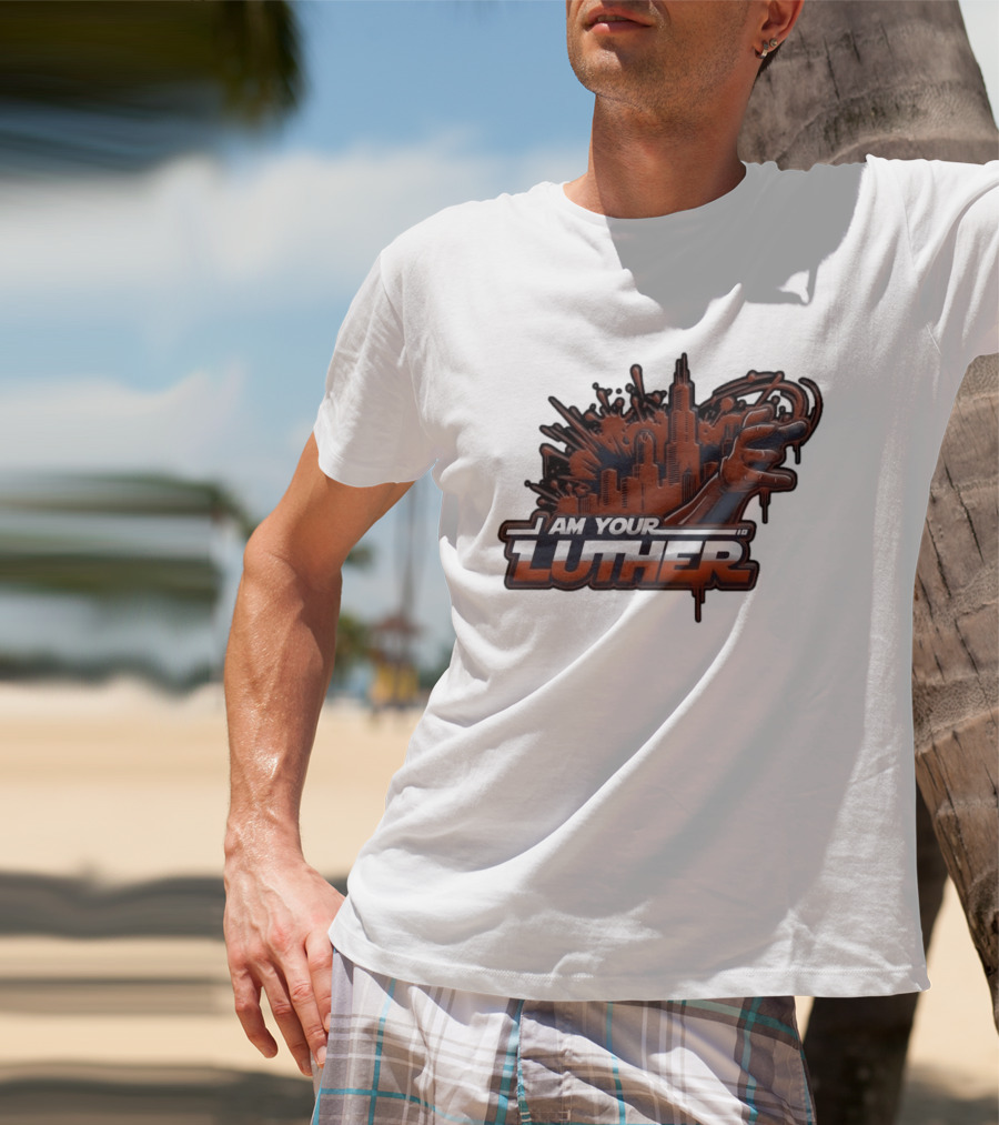 I Am Your Luther Urban Cityscape Graffiti Style Hand Gesture T-Shirt