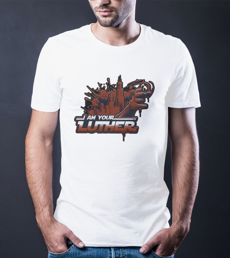 I Am Your Luther Urban Cityscape Graffiti Style Hand Gesture T-Shirt