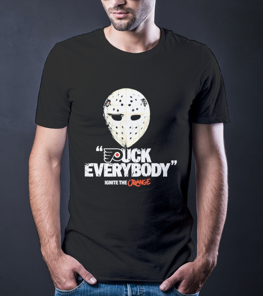 Philadelphia Flyers Puck Everybody Ignite The Orange Hockey Mask NHL 2026 T-Shirt