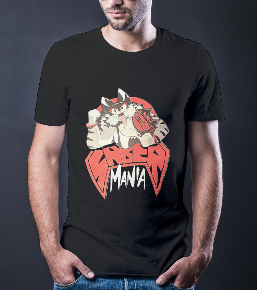 Ring Cats Saber Mania Wrestling Champion Feline T-Shirt