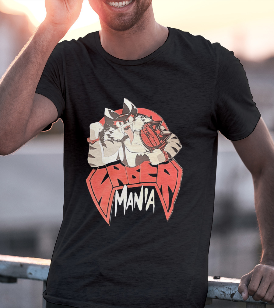Ring Cats Saber Mania Wrestling Champion Feline T-Shirt