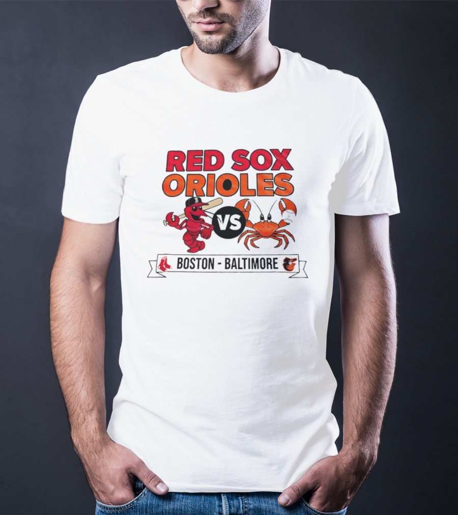 Red Sox Orioles Shrimp Vs Crab Boston Baltimore T-Shirt