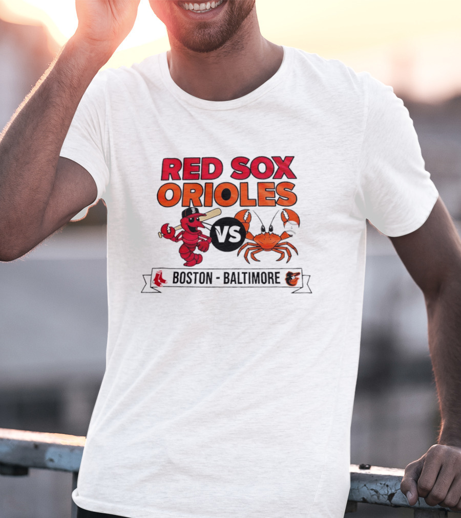 Red Sox Orioles Shrimp Vs Crab Boston Baltimore T-Shirt