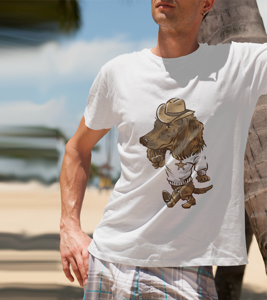 Starkville Derby 2026 Cowboy Dachshund Weenie Deputy Star T-Shirt