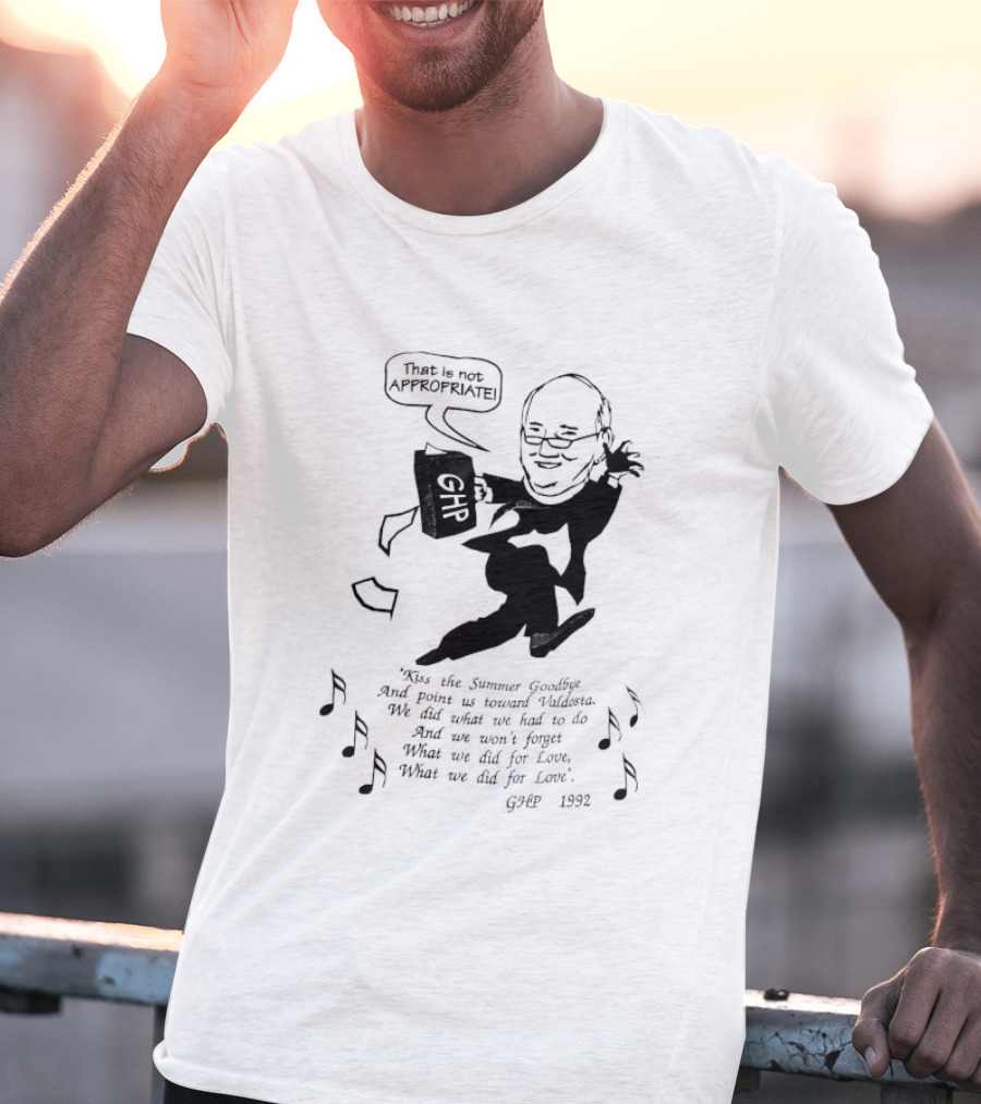 That Is Not Appropriate GHR Speech Bubble Kiss The Summer Goodbye T-Shirt