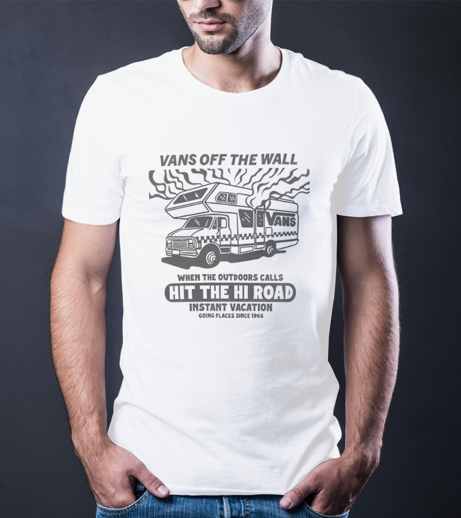 Vans Off The Wall When The Outdoors Calls Hit The Hi Road Adventure T-Shirt