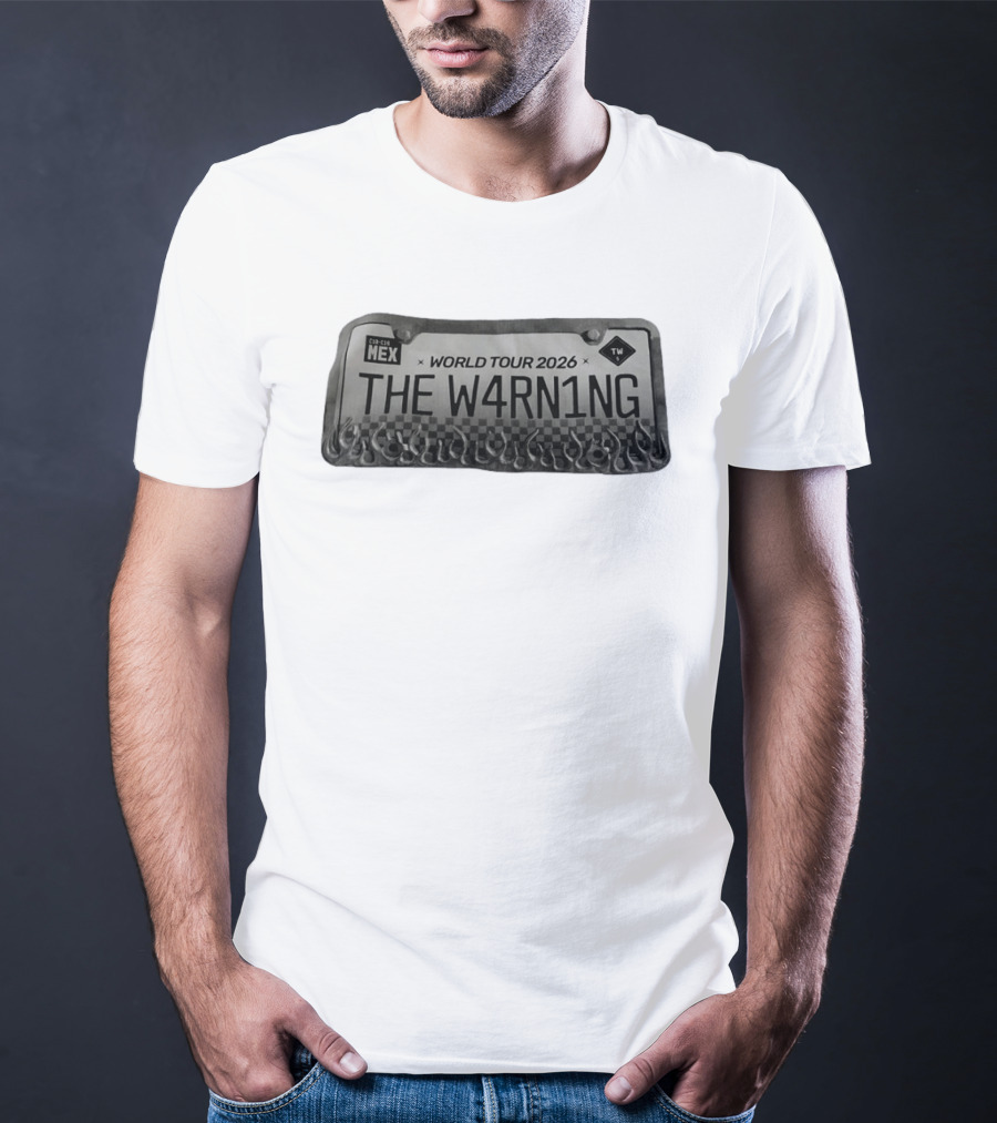 World Tour 2026 The W4RNING Mex License Plate T-Shirt