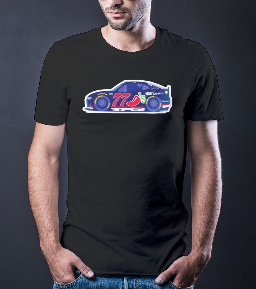 2026 Nascar Carson Hocevar 77 Chilis Ride The Dente Spectrum Racing Car T-Shirt