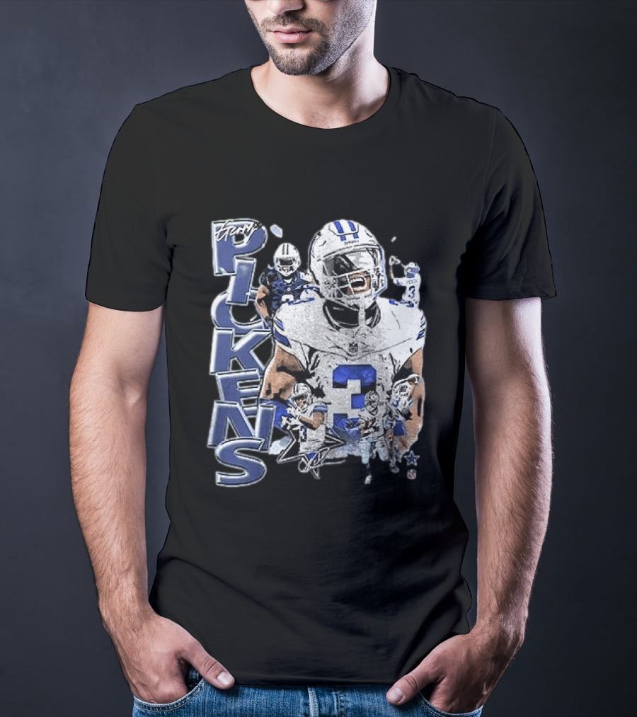 Dallas Cowboys George Pickens Player 3 Star Fans Collection T-Shirt
