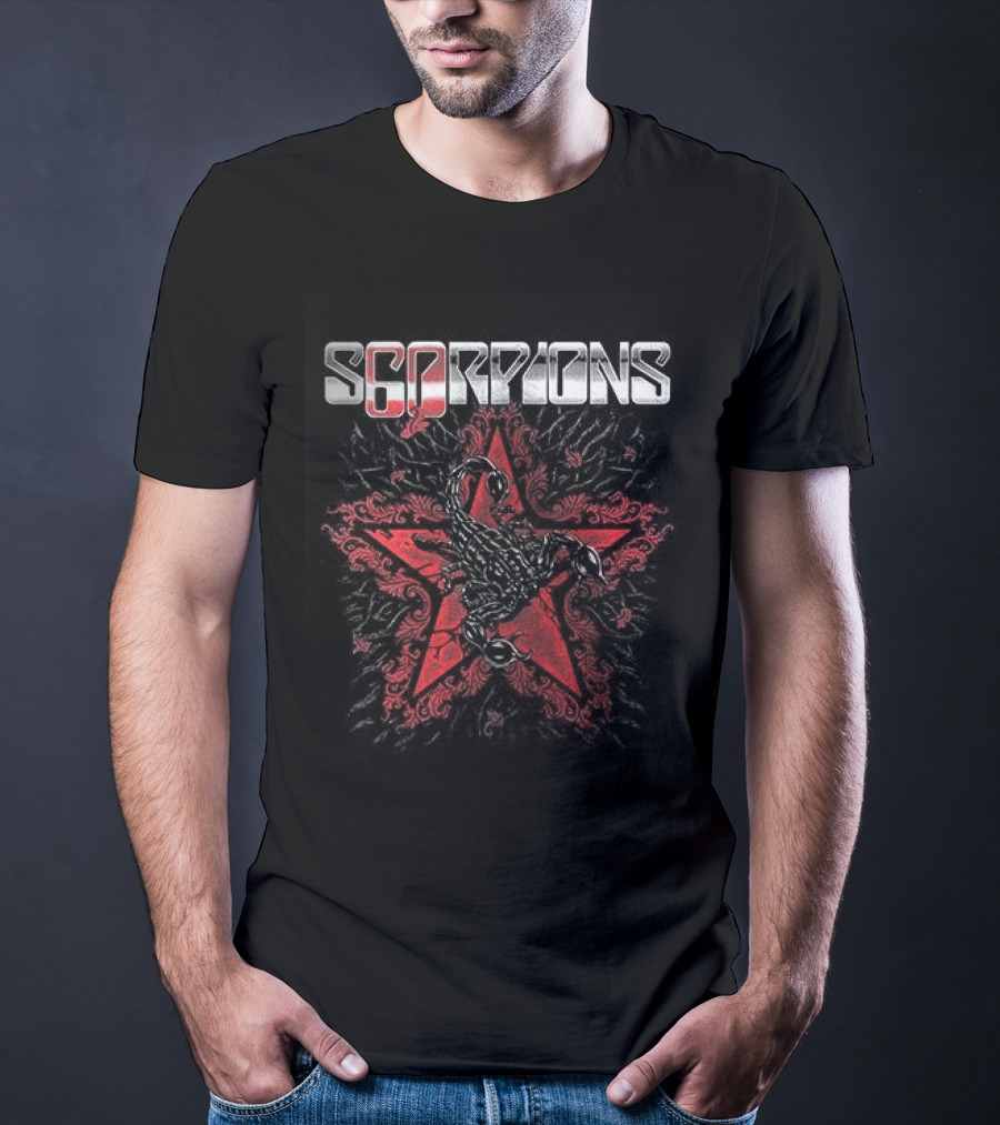 Scorpions Blowing With The Wind Of Change Red Burst T-Shirt