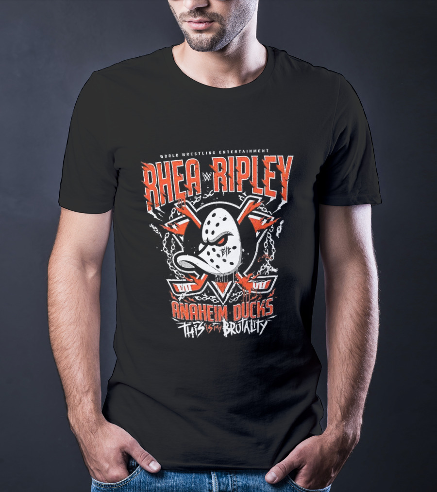 Rhea Ripley Anaheim Ducks This Is My Brutality Collaboration T-Shirt