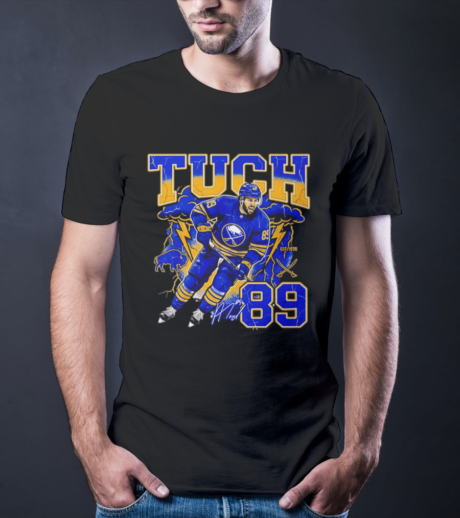 Tuch Buffalo Sabres 89 Hockey Est. 1970 T-Shirt