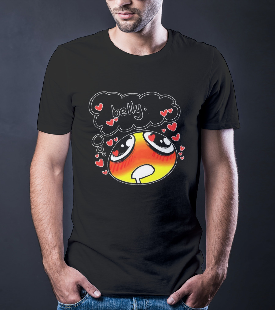 Belly Emoji Meme Cute Heart Love Doodle T-Shirt