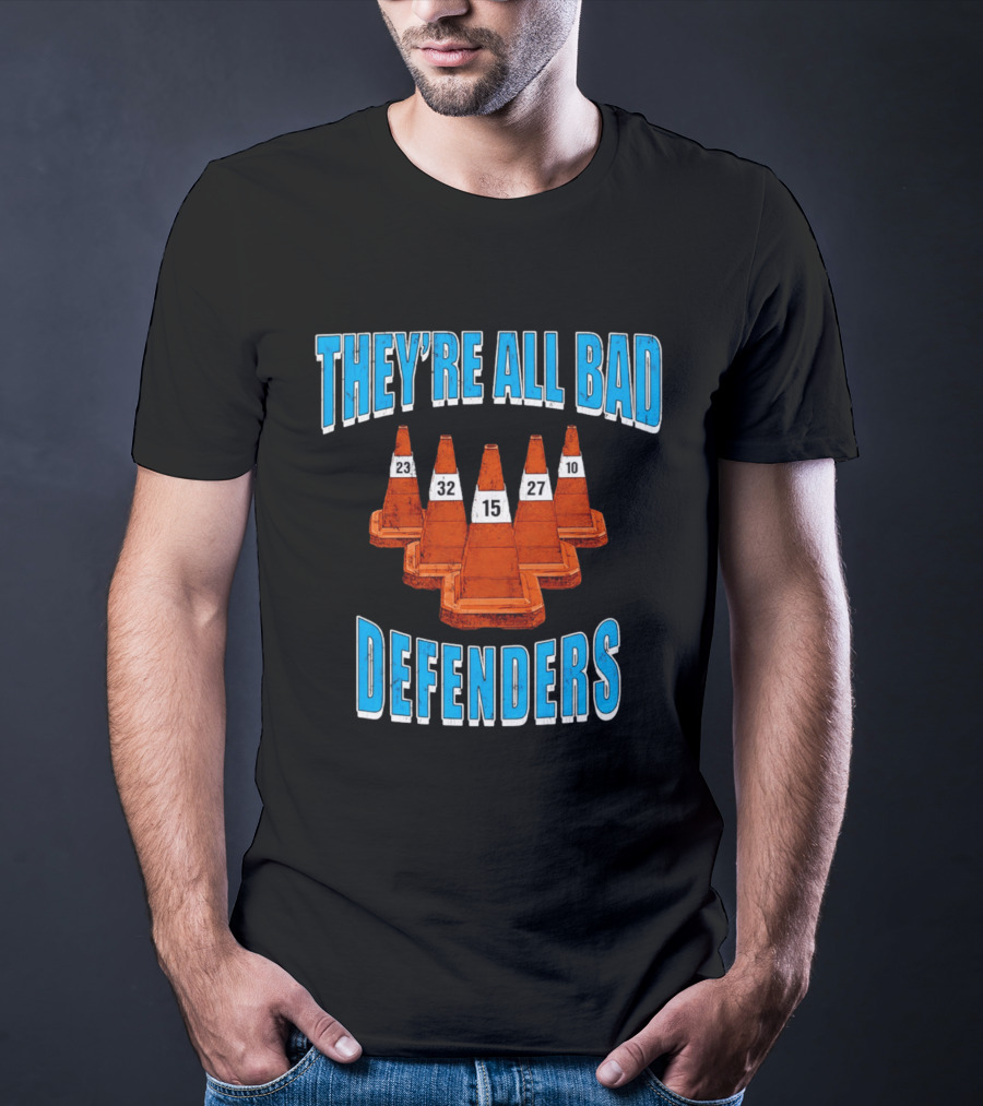They're All Bad Defenders Minnesota Timberwolves Traffic Cones Numbers 23 32 15 27 10 T-Shirt