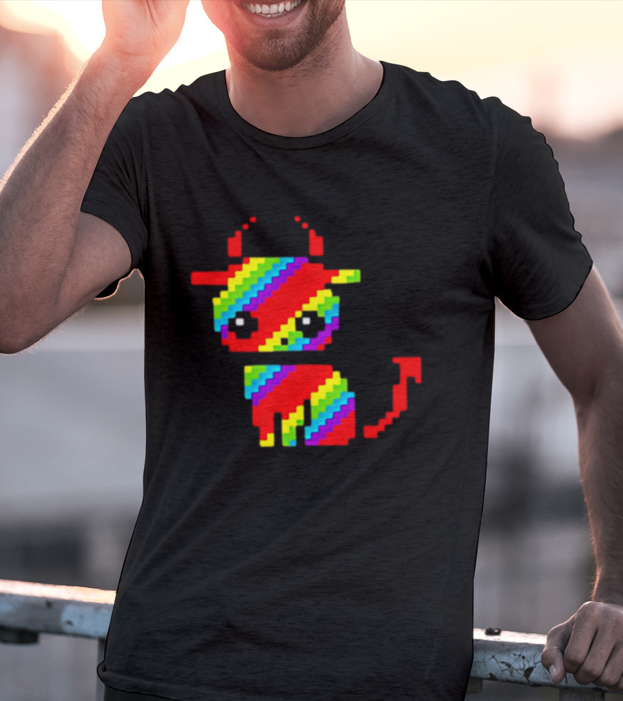 Nyan Cat Heavy Metal Devil Pixel Rainbow Devil Cat T-Shirt