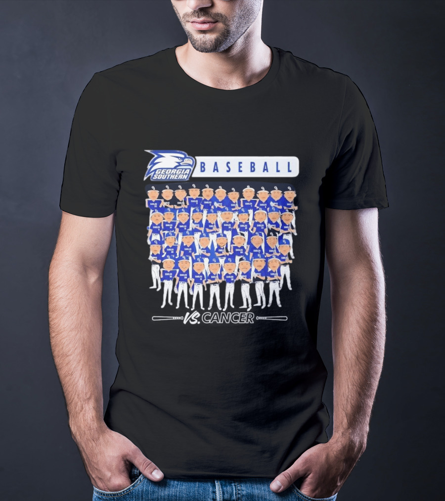 Georgia Southern Eagles University Baseball Team Cartoon Players T-Shirt