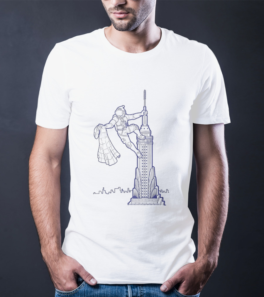HRBP Spaceman Scaling NYC Building T-Shirt