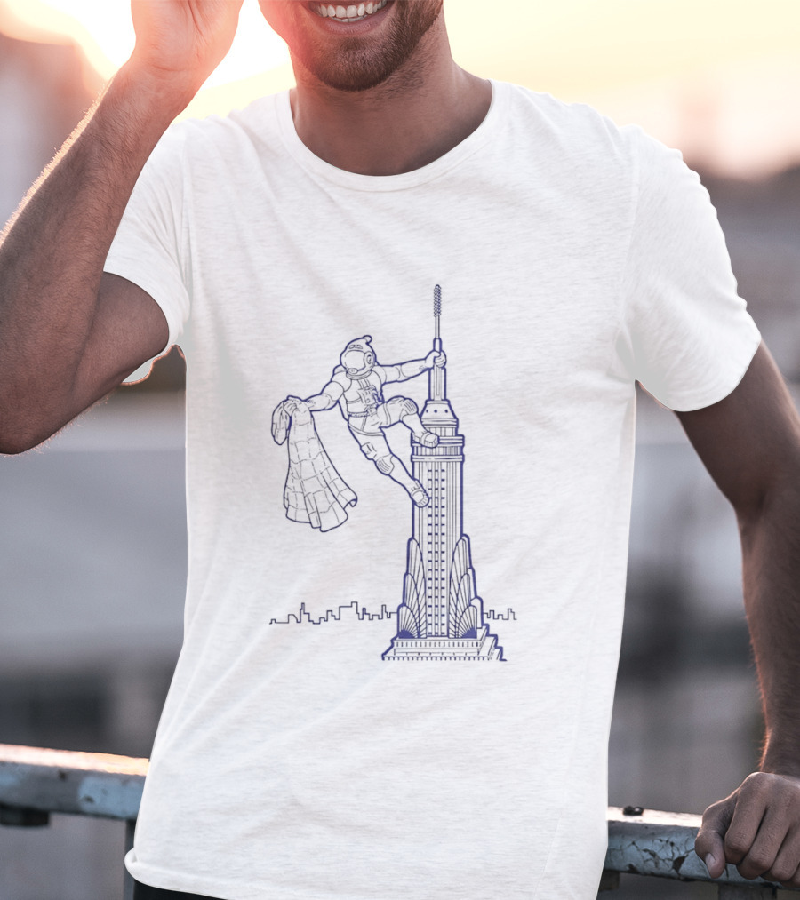HRBP Spaceman Scaling NYC Building T-Shirt