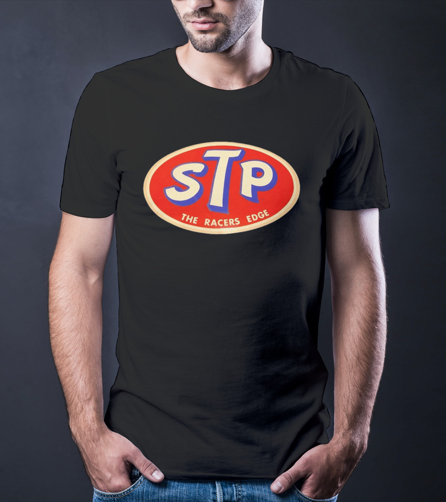 STP The Racers Edge Vintage Motorsport Oval T-Shirt