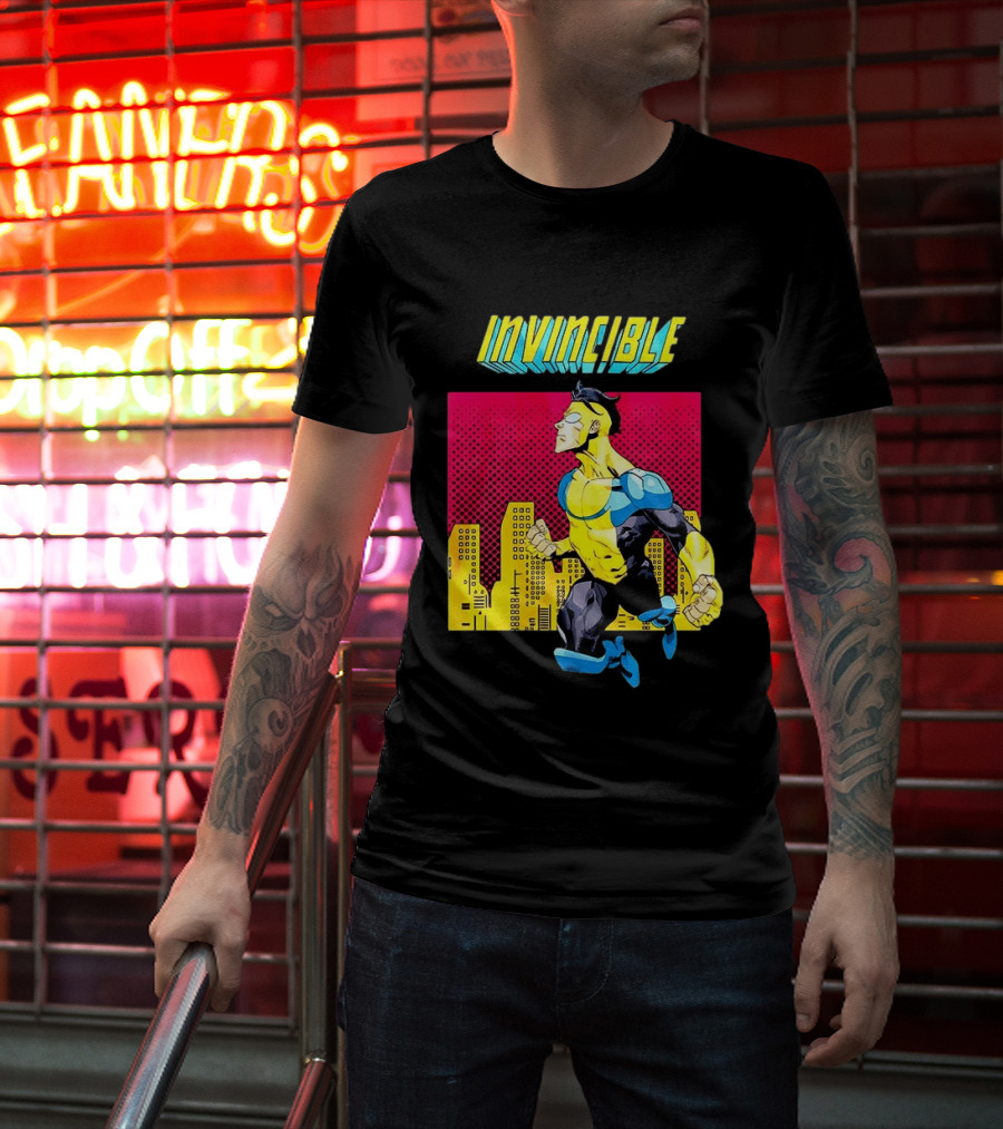 Invincible Comics Hero Skyline Pop T-Shirt