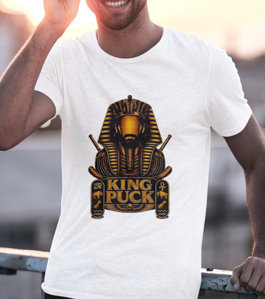 King Puck Pharaoh Buffalo Sabres Egyptian Hockey T-Shirt