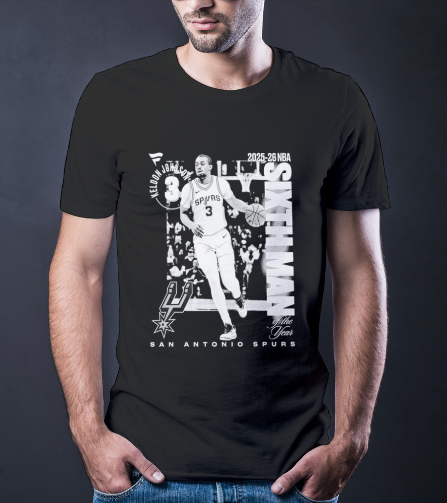 Keldon Johnson 2025 26 Sixth Man San Antonio Spurs NBA Legacy T-Shirt