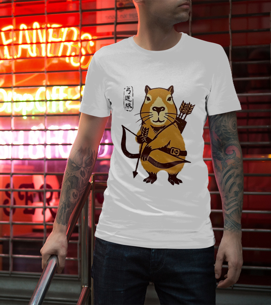 Capybara Archer Target Chill Classical Japanese T-Shirt