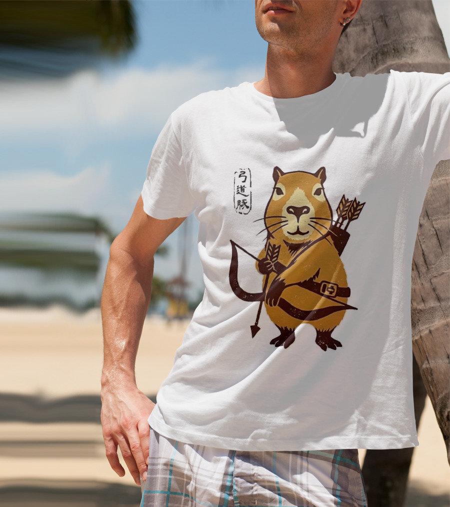 Capybara Archer Target Chill Classical Japanese T-Shirt
