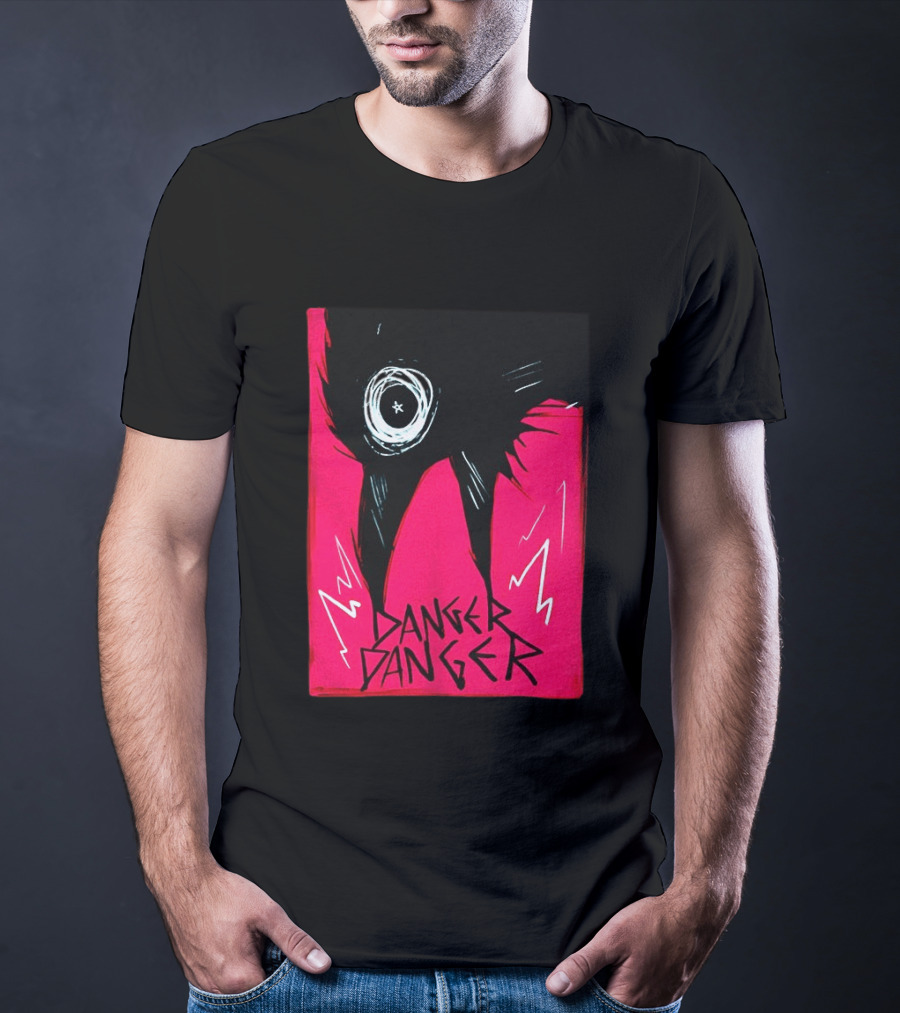 Danger Danger Eerie Eye Dark Pink Lightning T-Shirt